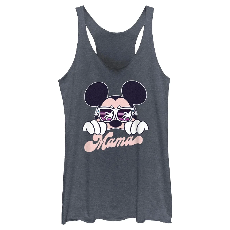 Women's Mickey & Friends Cool Summer Mama Racerback Tank Top neon tank top