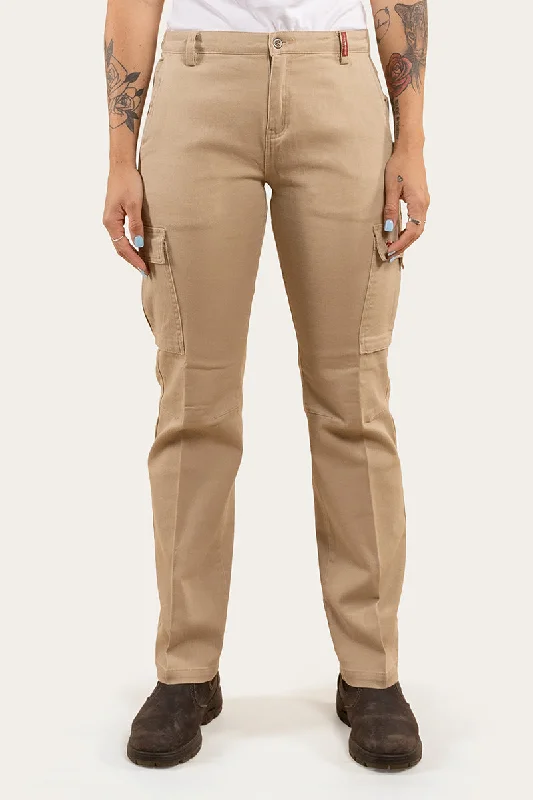 Kambalda Womens Heavy Weight Work Pant - Camel Wide-Legged Palazzos