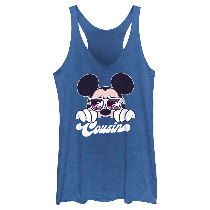 Women's Mickey & Friends Cool Summer Cousin Racerback Tank Top pastel tank top