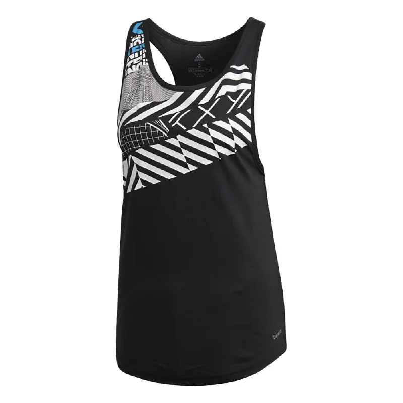 Adidas Paris Black Womens Tennis Tank Top flexible tank top