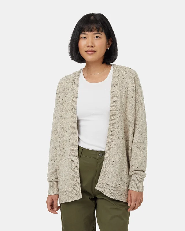 Highline Mid Length Nep Cardigan Wool Cardigan Cotton Cardigan Cashmere Cardigan