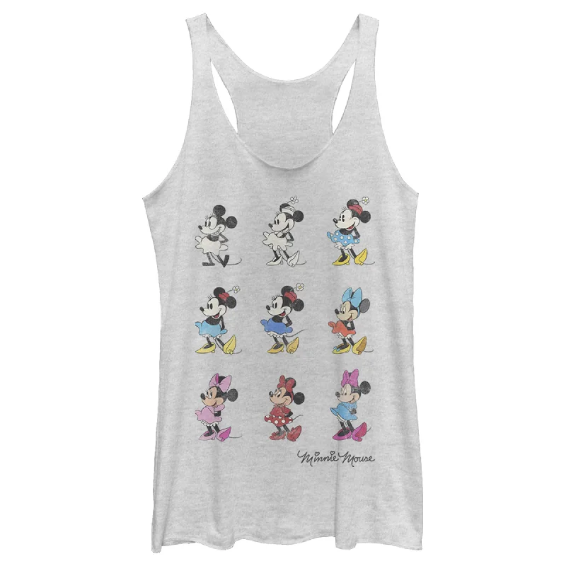 Women's Mickey & Friends Evolution of Minnie Mouse Racerback Tank Top comfortable tank top Women's Mickey & Friends Evolution of Minnie Mouse Racerback Tank Top comfortable tank top