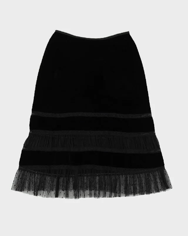 Polo Ralph Lauren Black Velvet Skirt - S velvet skirt rich