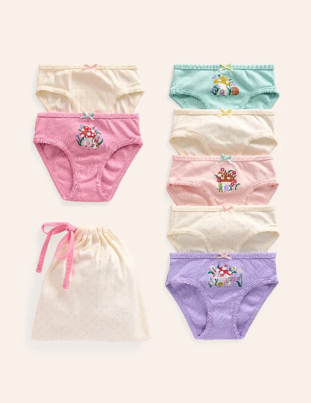 Pants 7 Pack-Multi Toadstool Logos Soft Cotton Pants
