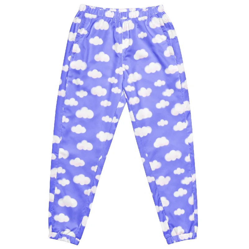 Dreamy Clouds Unisex Track Pants (Periwinkle) Cozy Full-Length Pants