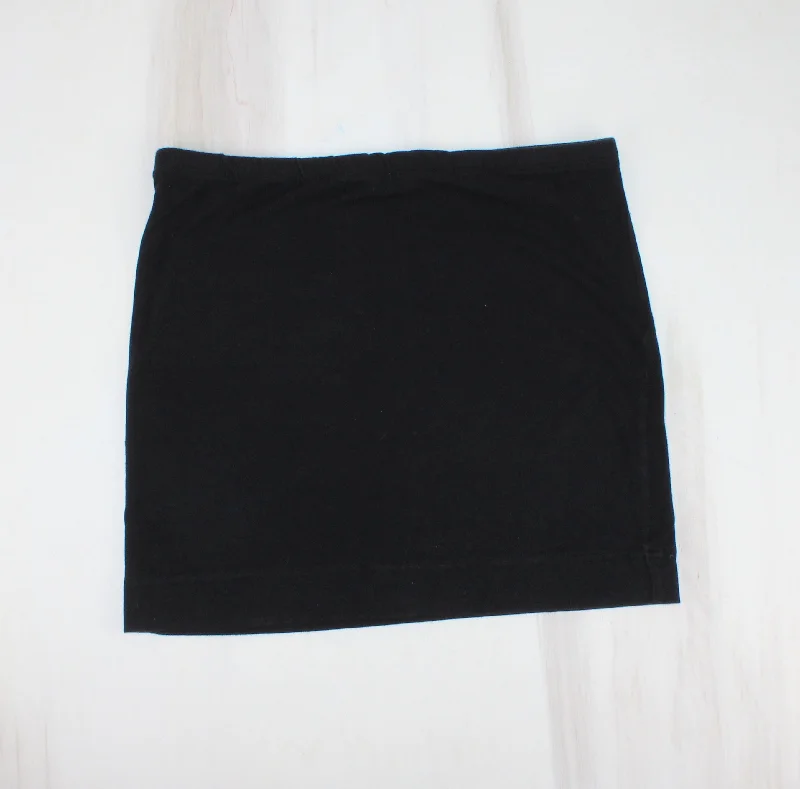 SEDUCTIONS BLACK COTTON STRETCH SKIRT APPROX LADIES MEDIUM PRE-LOVED wool skirt thick