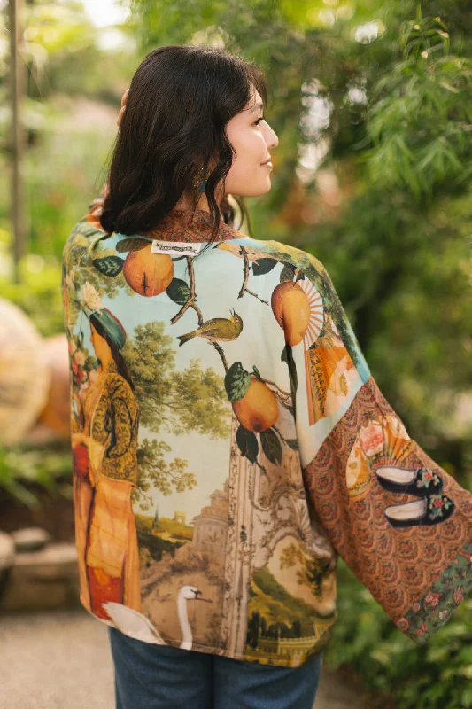 Secret Garden Bamboo Cardigan Terry Blend Velvet Blend Canvas Blend
