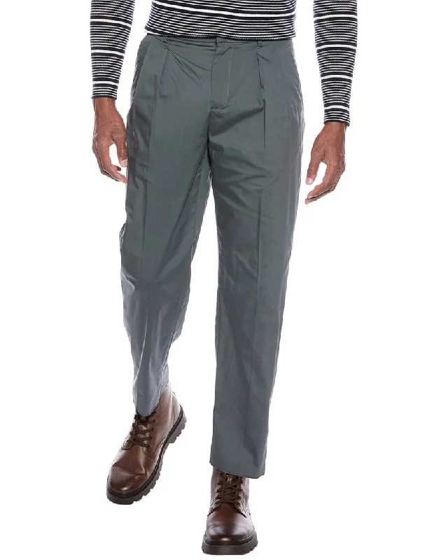 Valentino Pleated Silk-Blend Pant High-Waist Jeans
