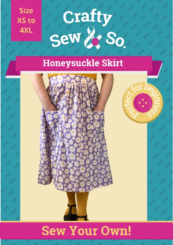 Crafty Sew And So Honeysuckle Skirt PDF Pattern denim skirt classic