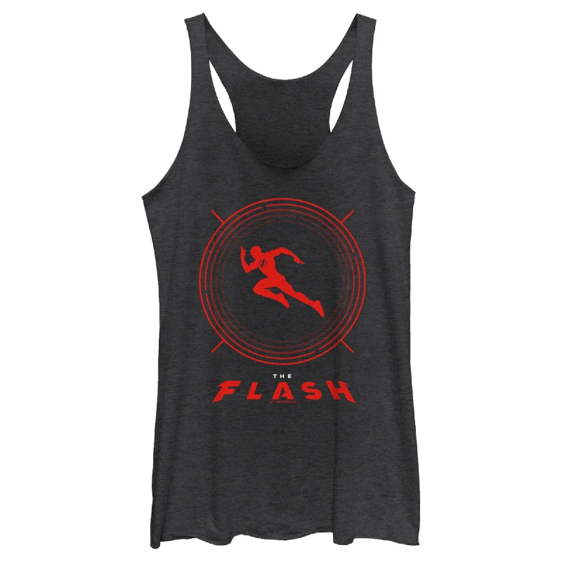 Women's The Flash Speedster Red Silhouette Racerback Tank Top v-neck tank top