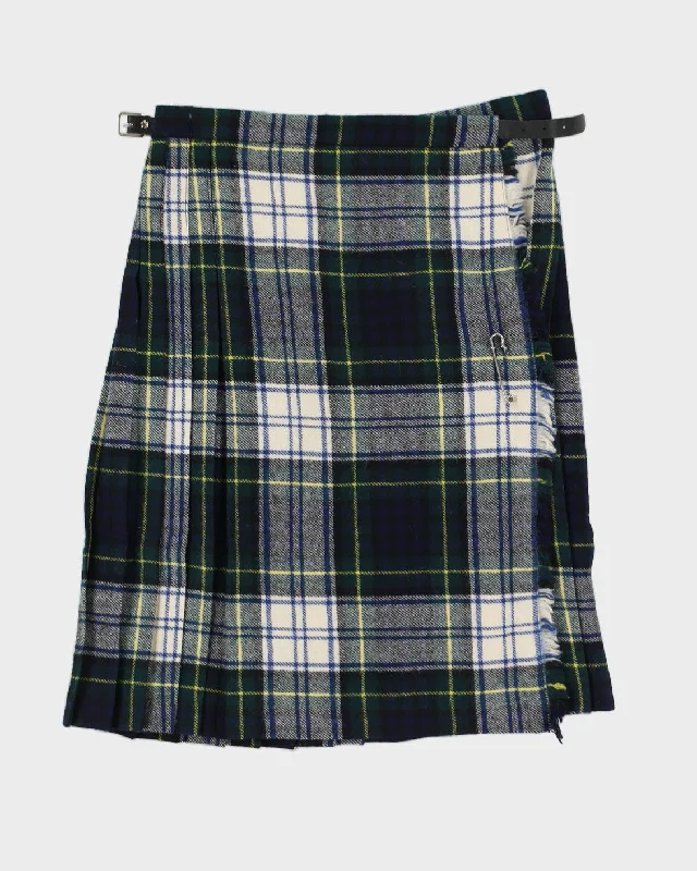 Made In Scotland Green Plaid Skirt - S leather skirt durable