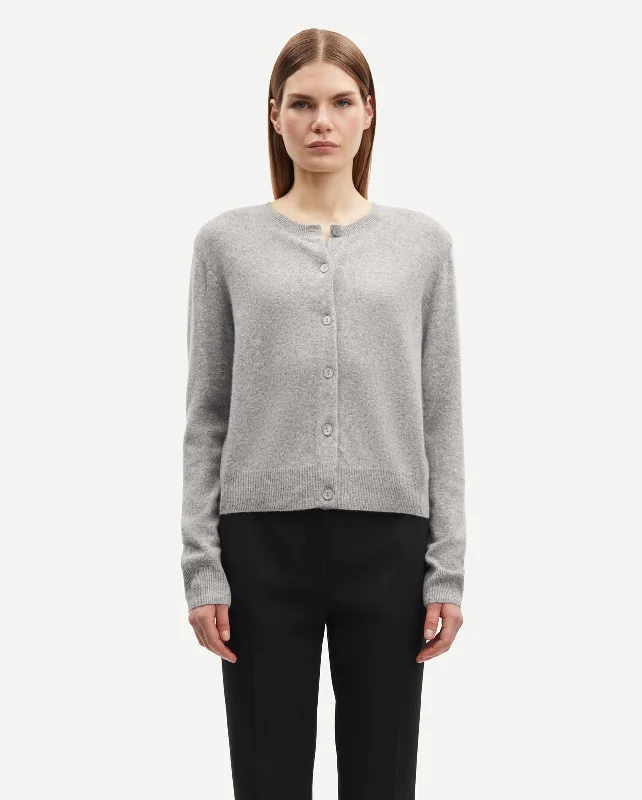 SABOSTON CARDIGAN 6304 / GREY MEL. Print Jacquard Patchwork