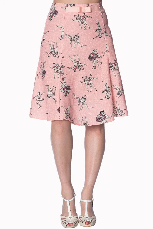 Banned Apparel - Pink Ballerina Skirt silk skirt lustrous
