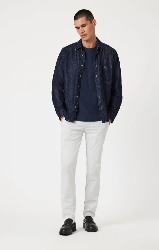 MILTON SLIM STRAIGHT CHINO PANTS IN STONE CITY SMART Comfortable Denim Pants