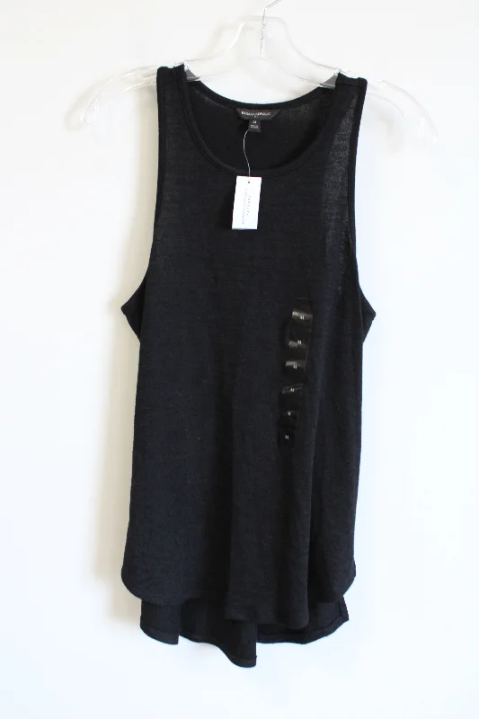 NEW Banana Republic Black Knit Tank | M sage tank top