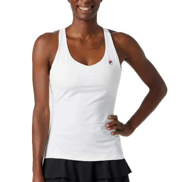 FILA Essentials Racerback White Womens Tennis Tank lemon yellow tank