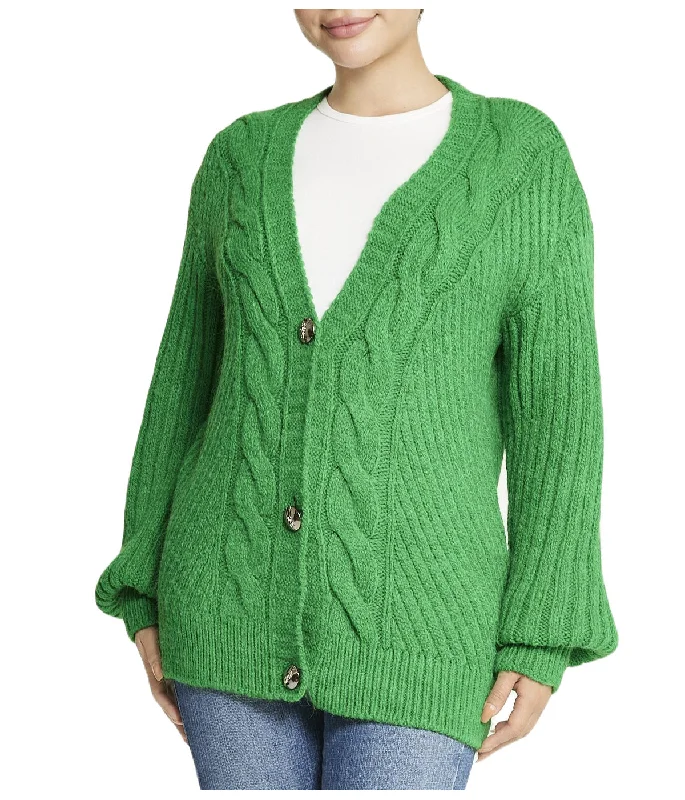 Deep V Cable Cardigan Wool Cardigan Cotton Cardigan Cashmere Cardigan