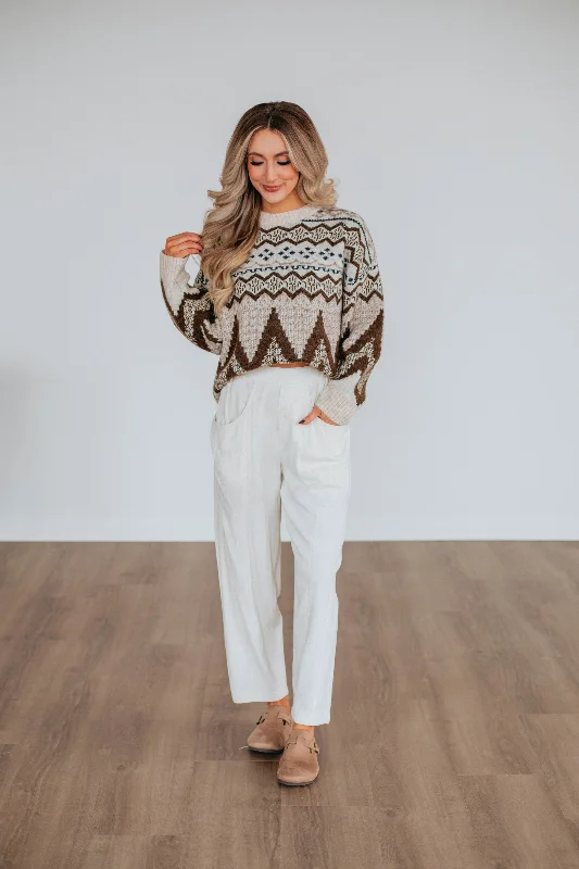 Pierra Linen Pants - Oatmeal Chic Capri Pants