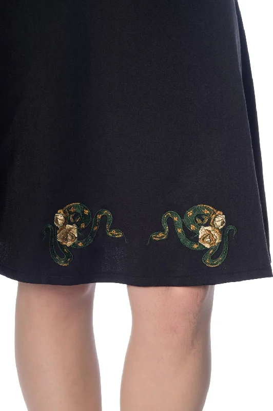 Banned Apparel - Serpent Flare Skirt cashmere skirt soft
