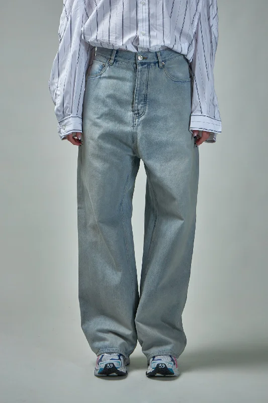 Sticker Baggy Pants Relaxed High-Waist Trousers