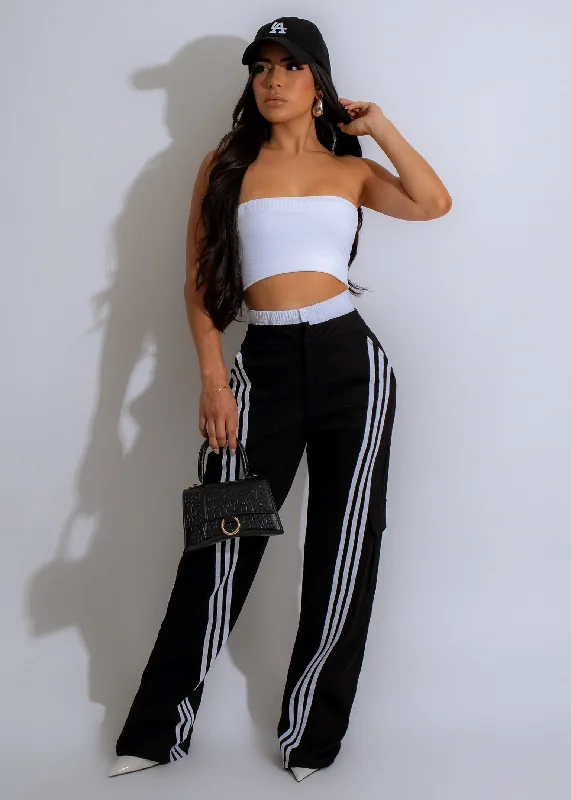 Flow  Cargo Pant Black High-Waist Yoga Pants