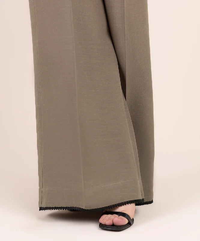 Solid Cambric Flared Pants Classic Flared Pants