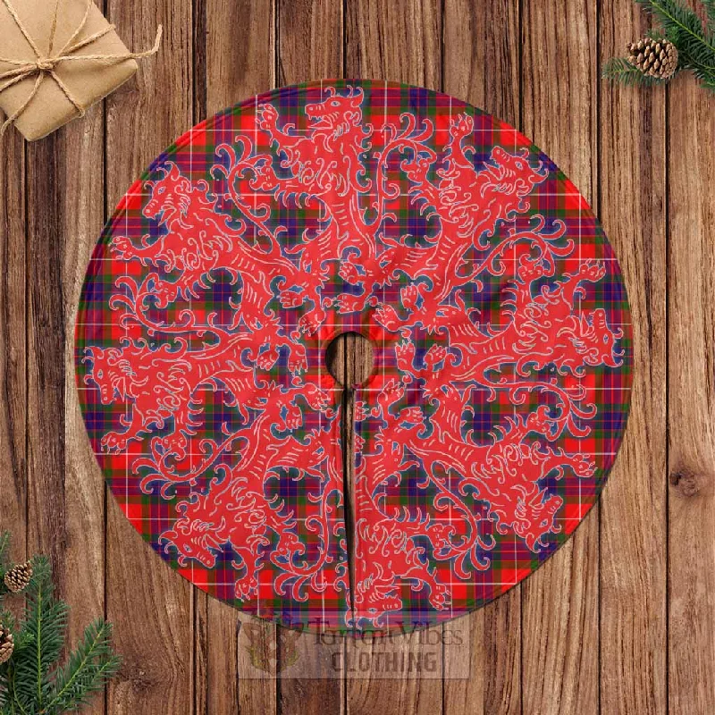 Abernethy Tartan Christmas Tree Skirt Lion Rampant Style wool skirt sturdy