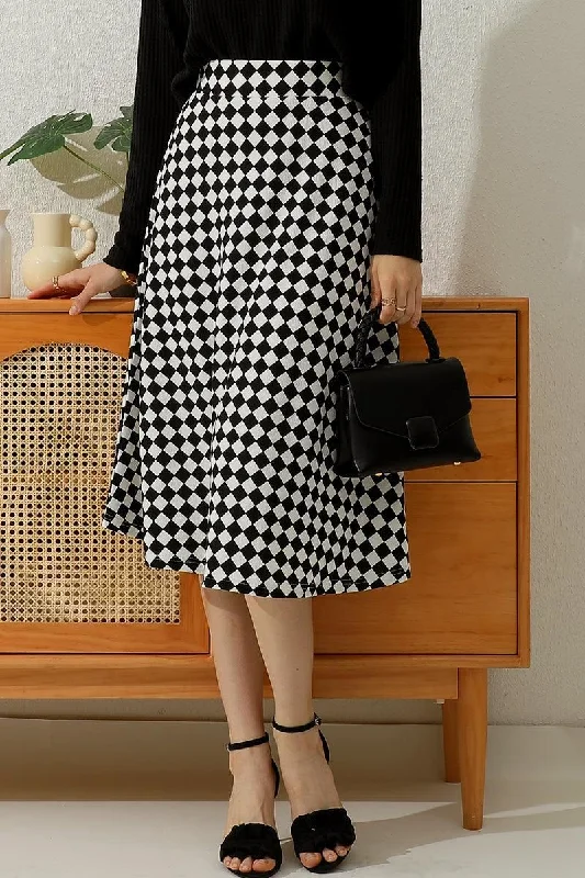 FLARE FLOUNCE A LINE MAXI LONG KNEE SKIRTS velvet skirt plush
