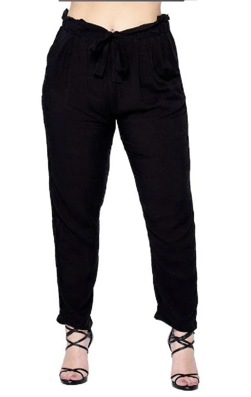 Light Weight Pants - Plus Size Lightweight Linen Pants