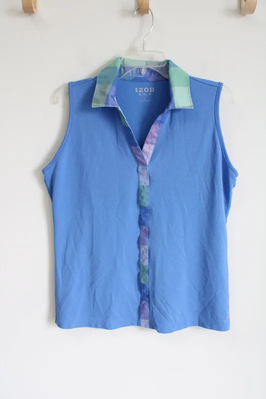 Izod Golf Blue Polo Tank | L sequin tank top