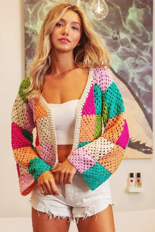 Multi Color Cardigan Fitted Slim Tailored