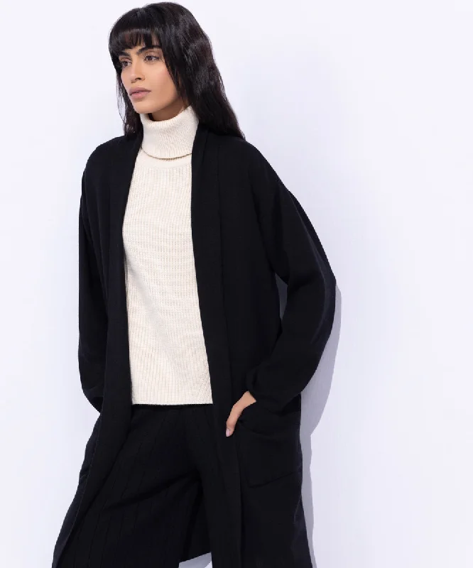 Light Gauge Knit Cardigan Spandex Rayon Corduroy