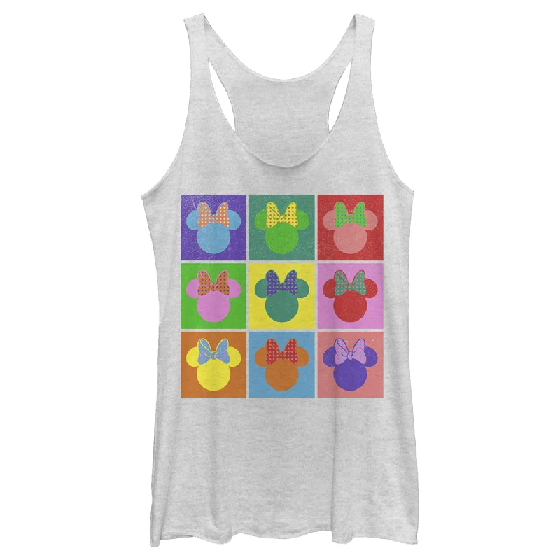 Women's Mickey & Friends Warhol Minnie Racerback Tank Top seamless tank top