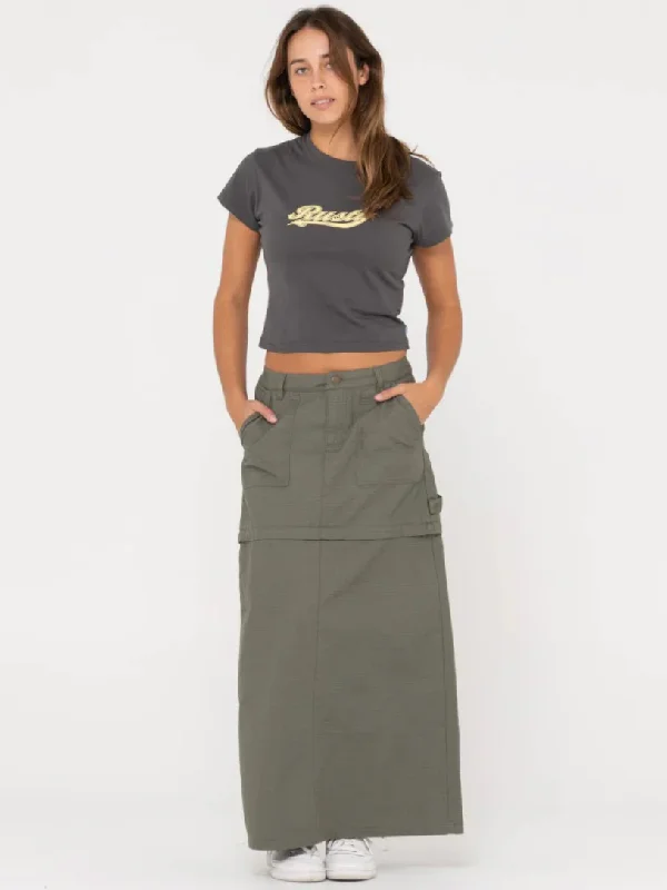 Billie Low-Rise Ripstop Zip Off Skirt silk skirt sleek