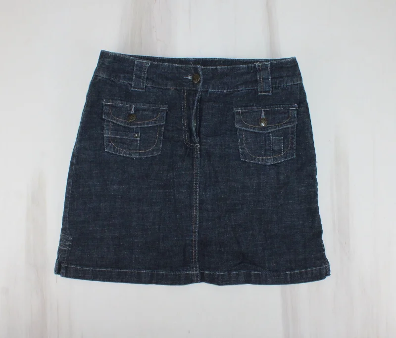 REITMANS BLUE DEMIN SKIRT LADIES SIZE 7 PRE-LOVED silk skirt luxurious