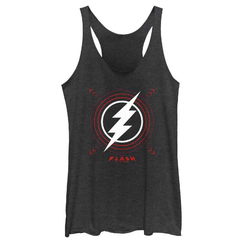 Women's The Flash Large Lightning Bolt Stamp Racerback Tank Top flowy tank top