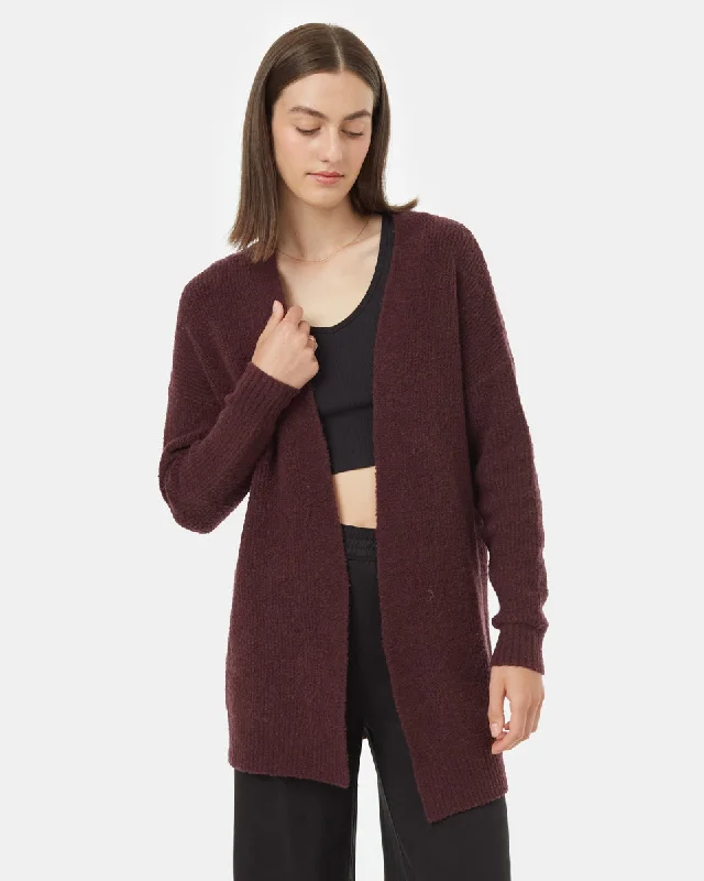 Highline Fuzzy Open Cardigan Stretchy Elastic Breathable