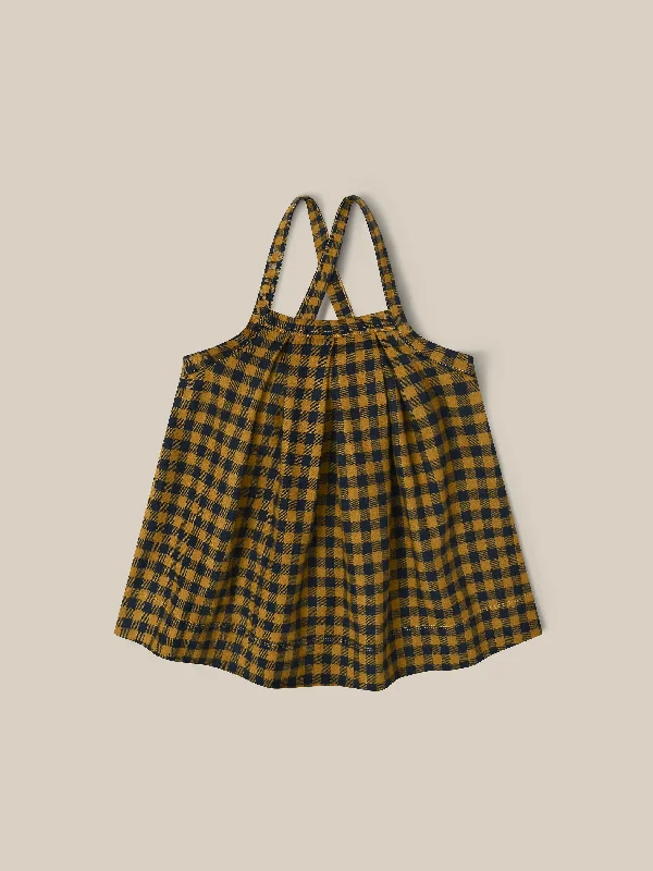 Blueberry Gingham Tribe Skirt leather skirt modern