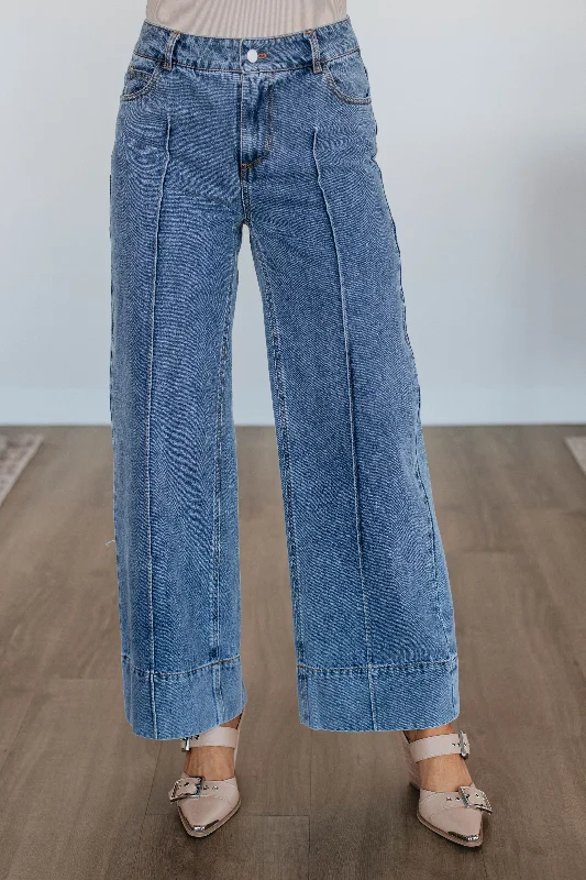 Gianna Denim Pants Relaxed Fit Trousers