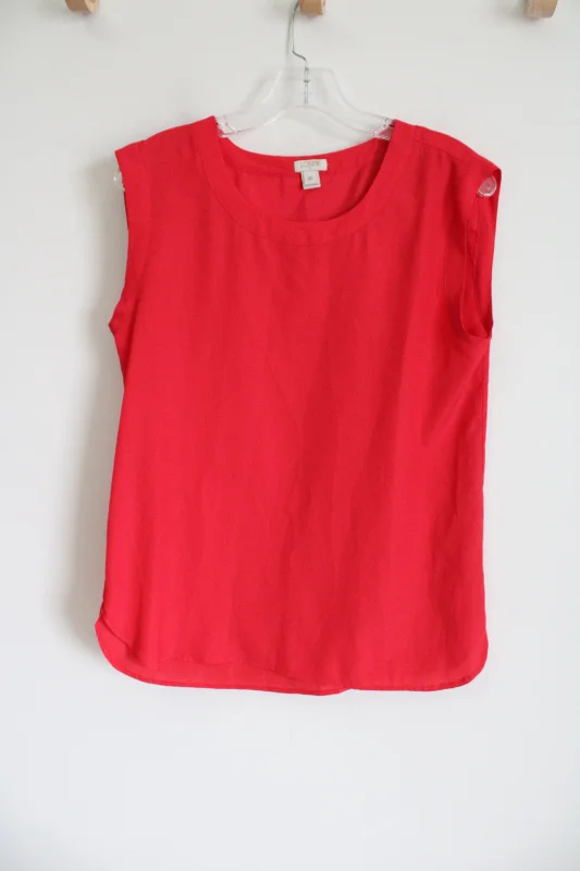 J.Crew Red Boxy Tank Blouse | XS pastel tank top