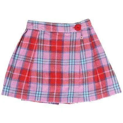 Tartan Check Wrap Around Skirt leather skirt refined