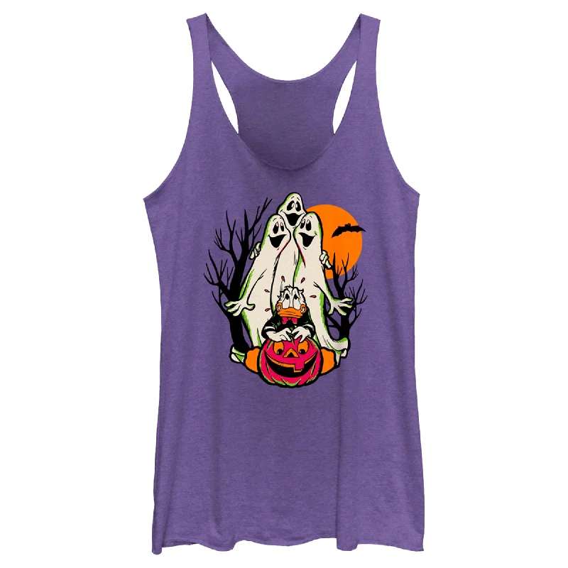 Women's Mickey & Friends Halloween Donald Duck Ghosts Racerback Tank Top activewear tank top Women's Mickey & Friends Halloween Donald Duck Ghosts Racerback Tank Top activewear tank top