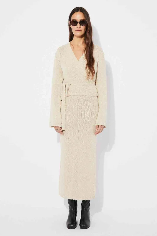 Wickel-Cardigan Vaca Beige  Neon metallic Matte