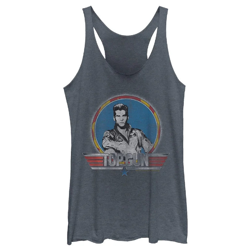 Women's Top Gun Retro Iceman Racerback Tank Top print tank top
