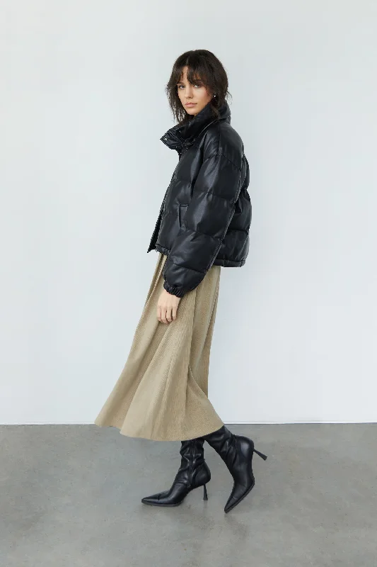CORDUROY MIDI SKIRT cashmere skirt plush