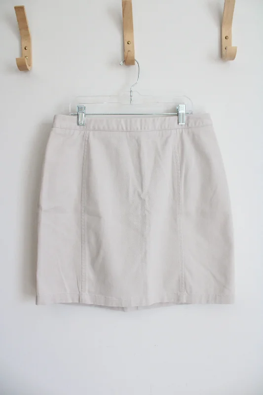 Dockers Stretch Khaki Mini Skirt | 10 elastic waist skirt