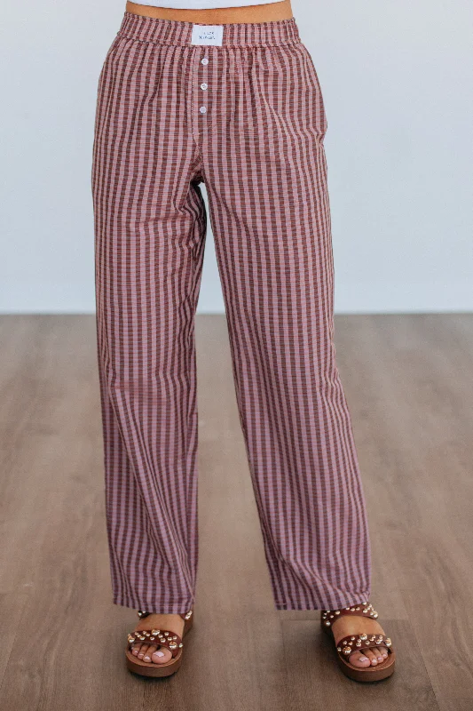 Oxford Boxer Pants Classic Pleated Pants