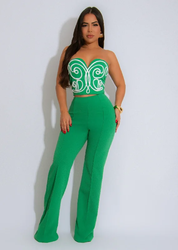 Regal Muse Pant Set Green Comfortable Maternity Pants