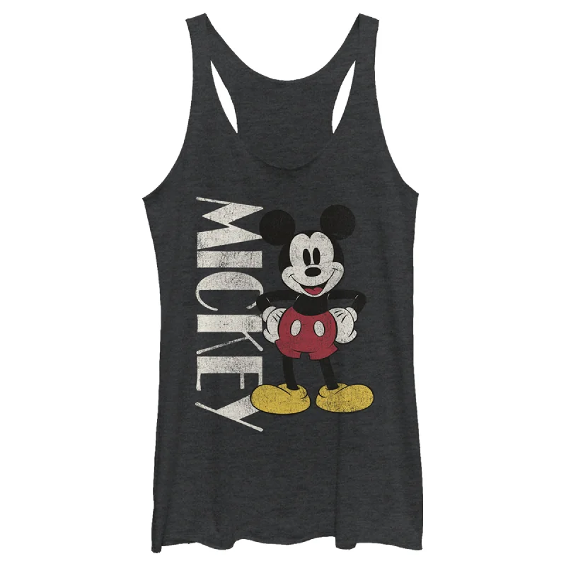 Women's Mickey & Friends Large 90's Racerback Tank Top strappy tank top