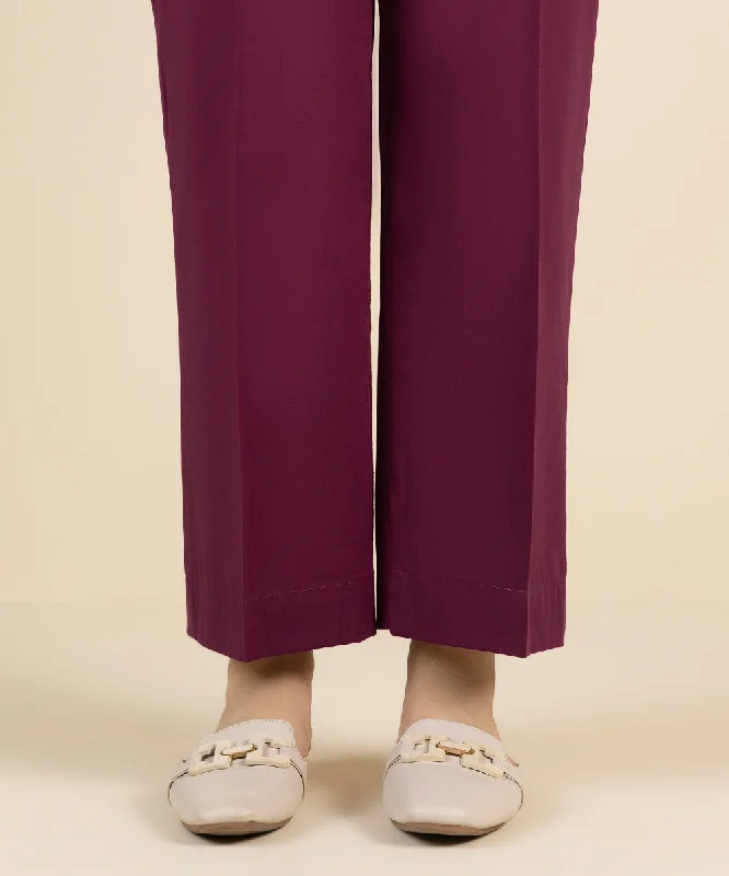 Cotton Viscose Straight Pants Relaxed Casual Leggings